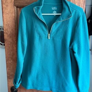 Croft & Barrow Teal Quarter-Zip Pullover